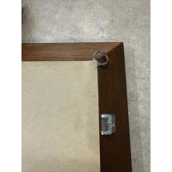 Vtg 70s Homco Home Interiors 8” Square Ornate Wood Mirror Set Of 2 MCM Boho - Picture 8 of 8